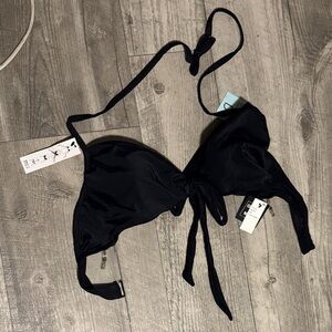 Black Tie-Front One-Piece Swimsuit - Women